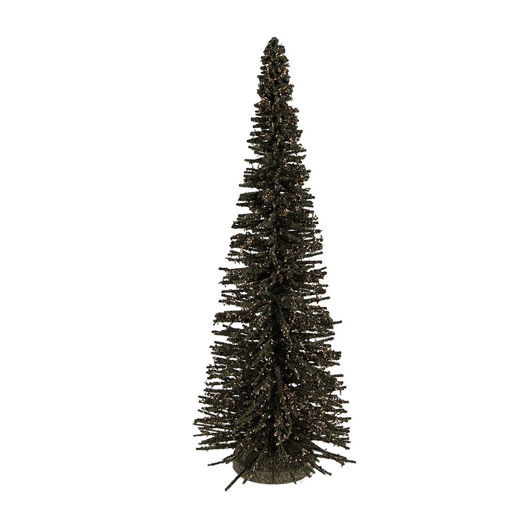 Kerstdecoratie Beeld Kerstboom Ø 20x50 cm Groen Hout