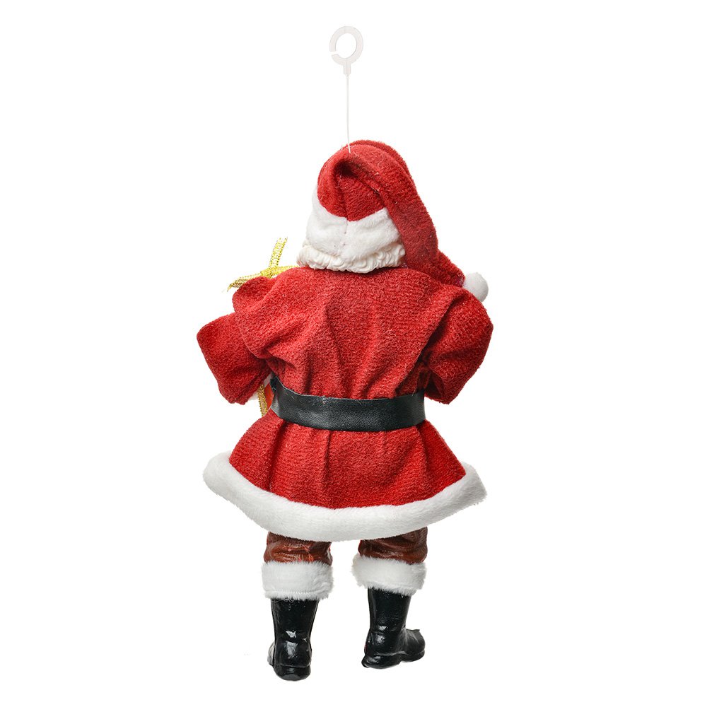 Kersthander Kerstman 17 CM Rood Textiel