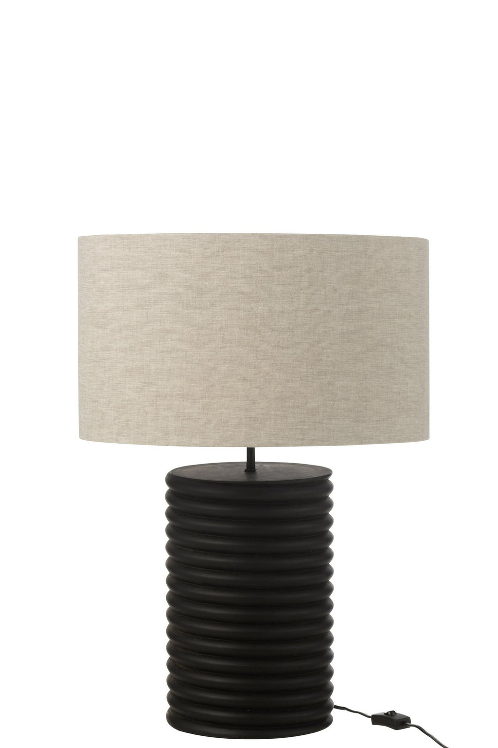 J-Line lamp Schroefdraad Wijd Ailanthus - hout - zwart/grijs