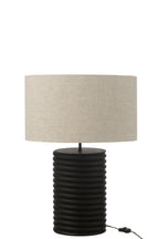 J-Line lamp Schroefdraad Wijd Ailanthus - hout - zwart/grijs