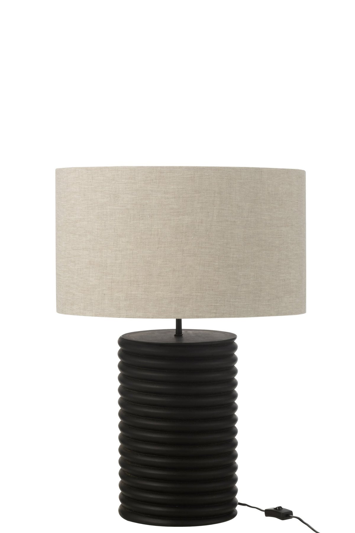 J-Line lamp Schroefdraad Wijd Ailanthus - hout - zwart/grijs