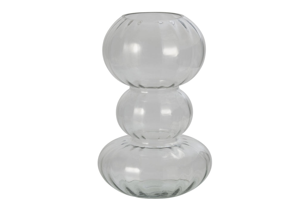 J-Line vaas - glas - transparant - large