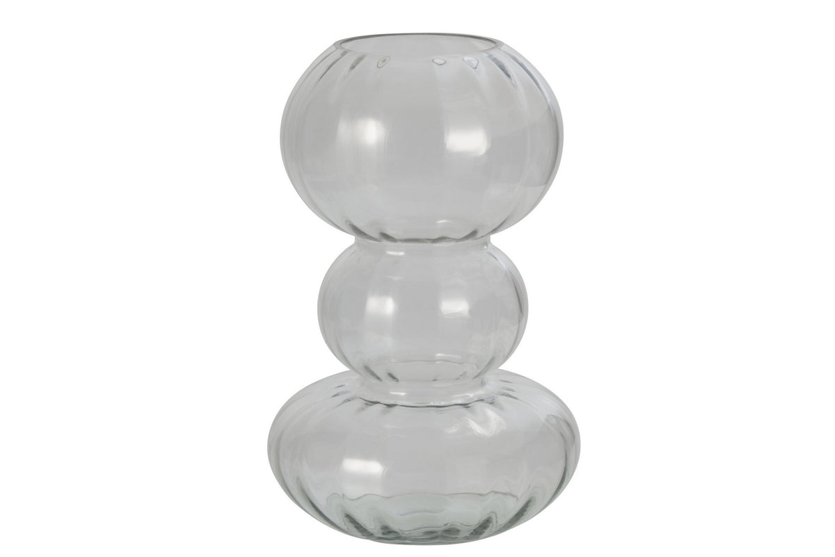 J-Line vaas - glas - transparant - large