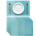 Geweven PVC eetplacemats – hittebestendig, antislip – set van 4