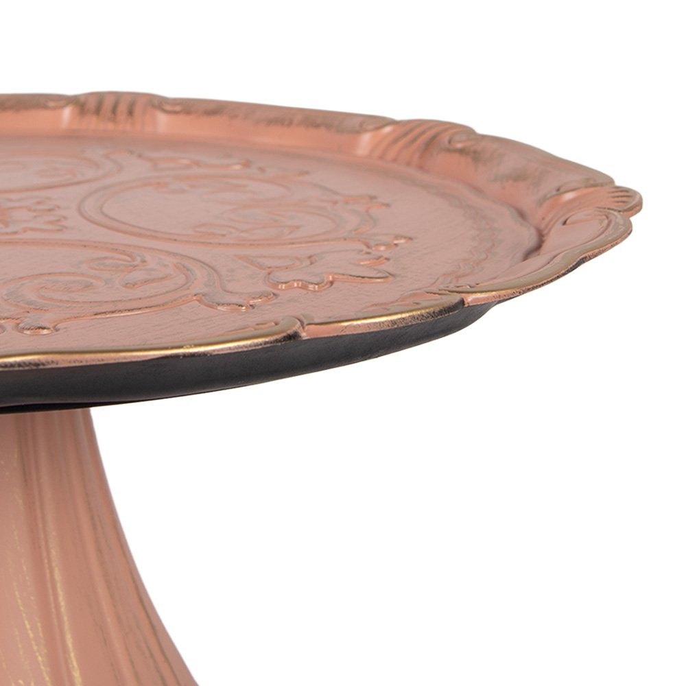 Taartplateau op Voet Ø 33x14 cm Roze Kunststof