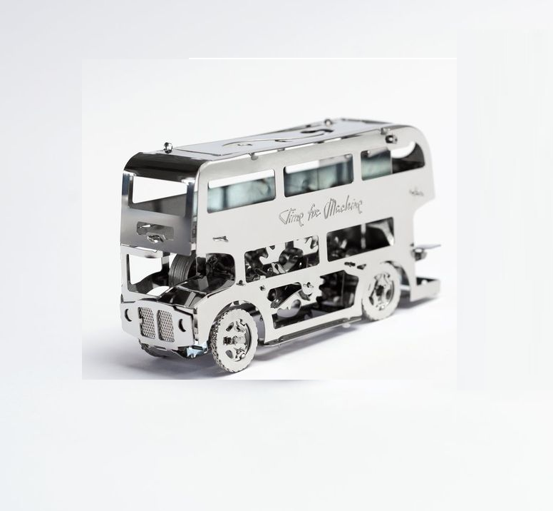 Bouwpakket Cute Double Decker van metaal- Mechanisch