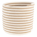 Opbergmand Set van 3 Ø 26 Ø 26 Ø 19 cm Beige Bruin Zeegras Mand
