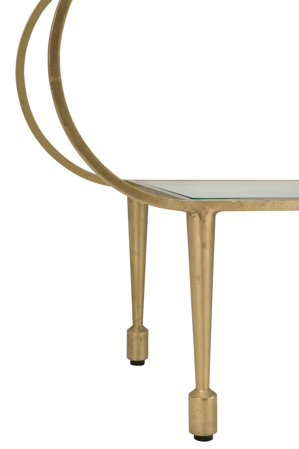 J-Line rek Ronde Hoeken - glas - goud/transparant