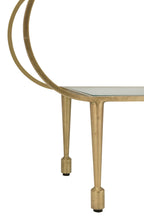 J-Line rek Ronde Hoeken - glas - goud/transparant
