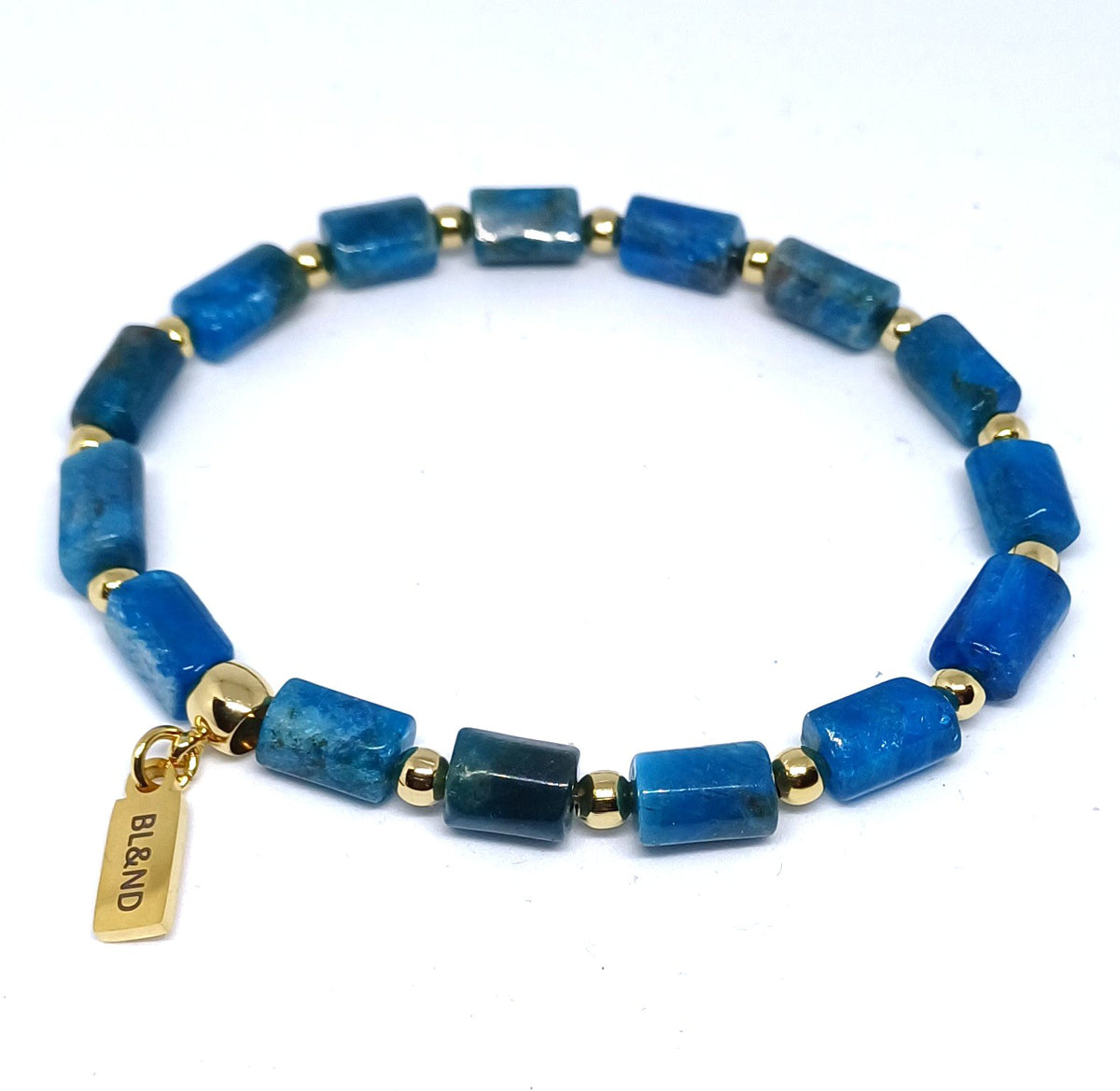 Edelsteen kolom stretch armband