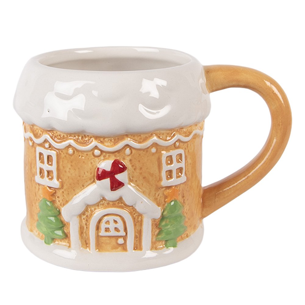 Mok Gingerbread house 300 ml Bruin Keramiek