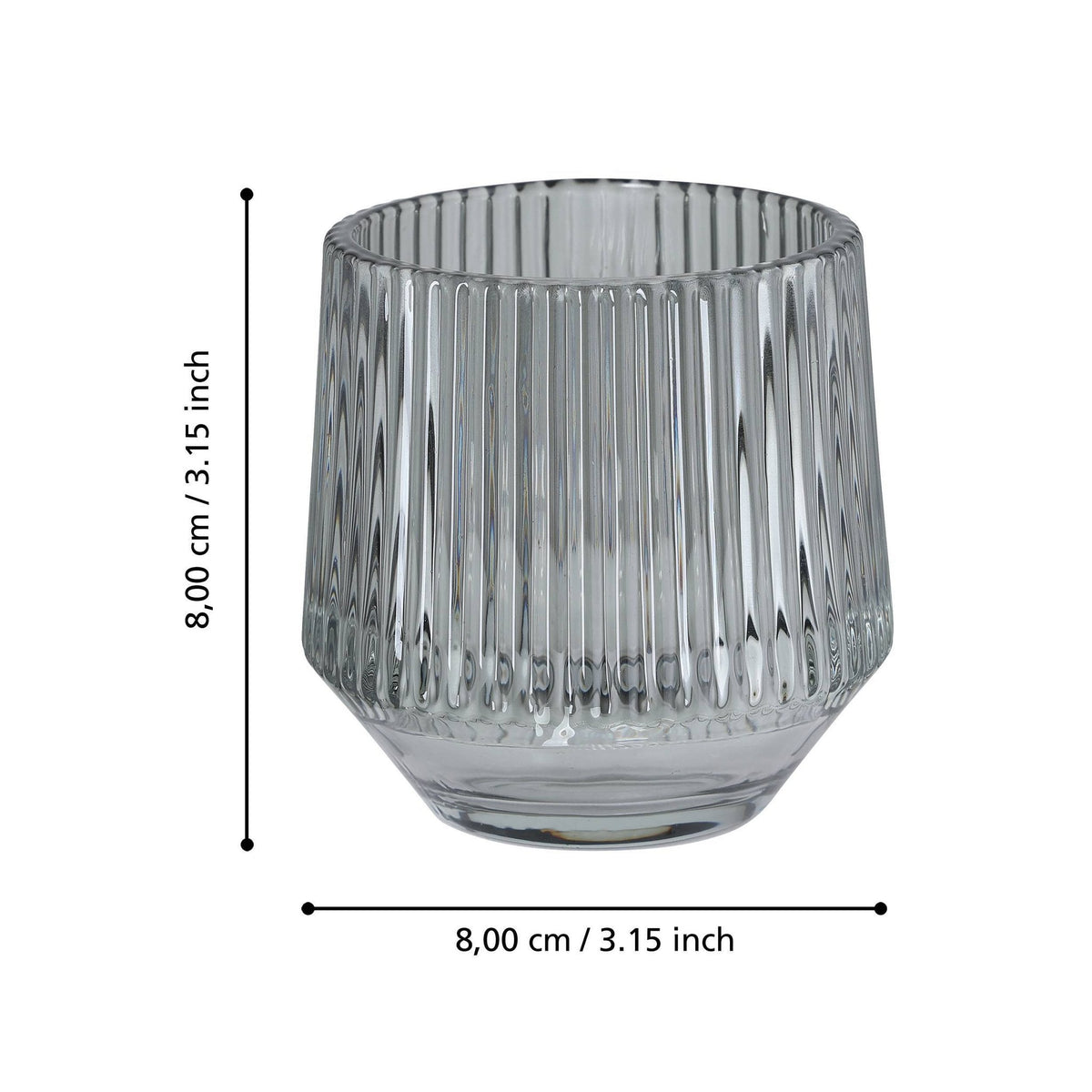 Windlicht Bezamby Smoke 14x14cm