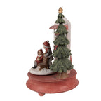 Muziekdoos Kerstman 24 cm Rood Polyresin Kerstdecoratie