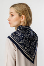 Patara Square Foulard Navy-Beige