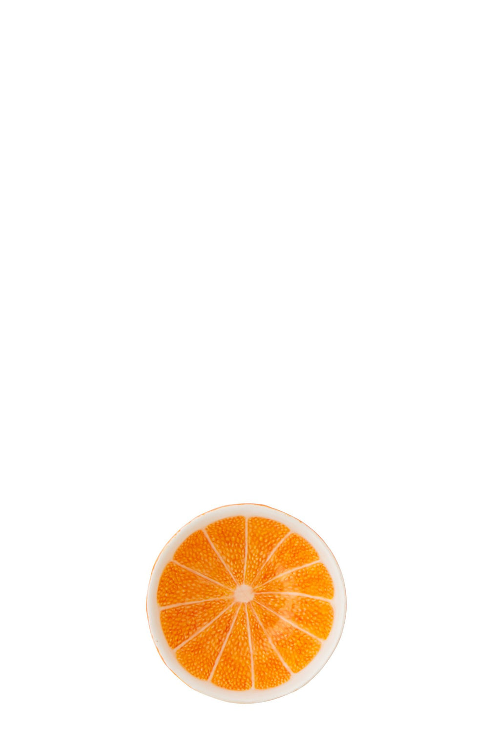 J-Line schaal Oranje Dolomiet - keramiek - oranje/wit