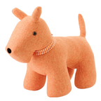 J-Line deurstopper Hond + Sjaal - polyester - oranje - L
