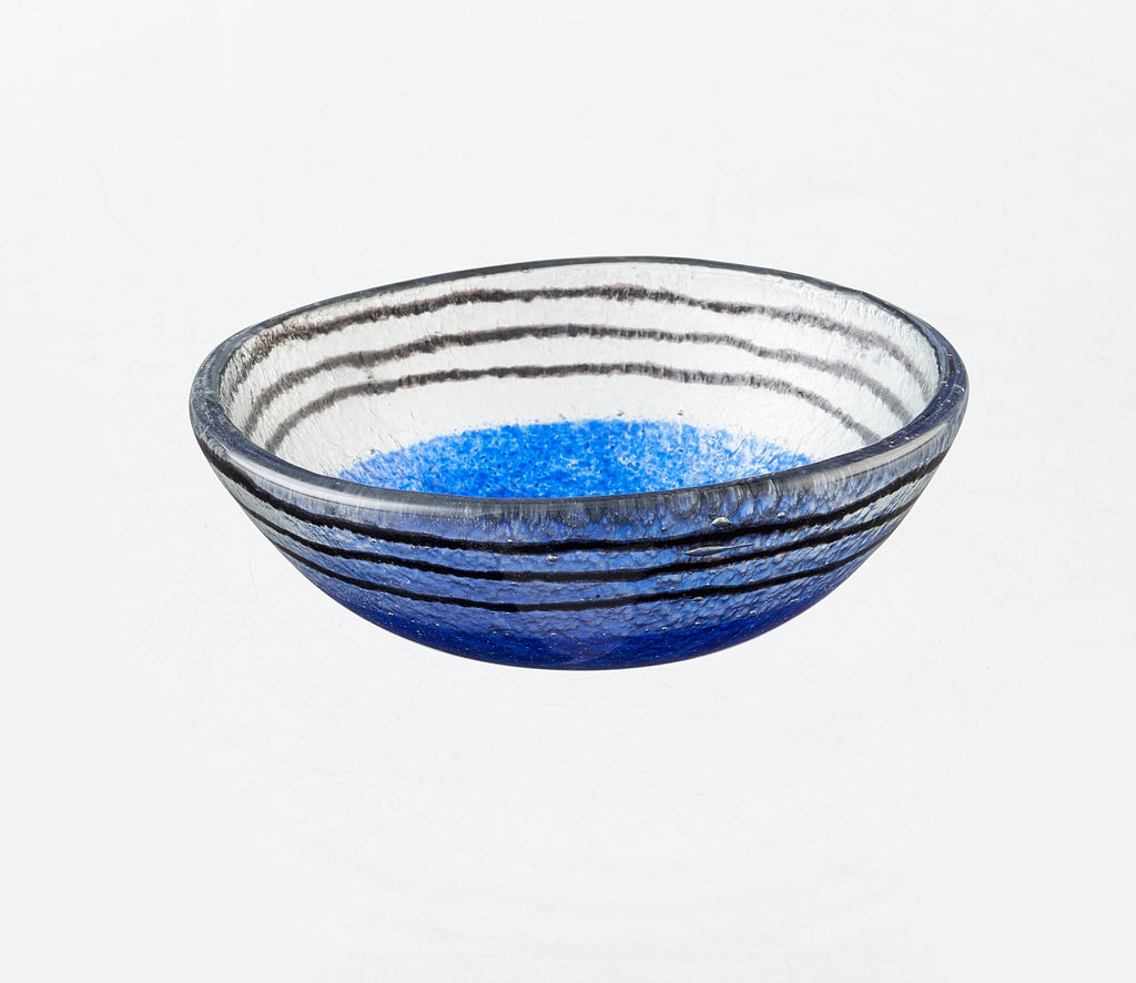 Safari Bowl -lade 12x5 Zwarte en blauwe cirkels