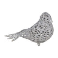 Kersthanger Vogel 16x6x6 cm Zilverkleurig Kunststof