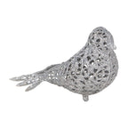 Kersthanger Vogel 16x6x6 cm Zilverkleurig Kunststof