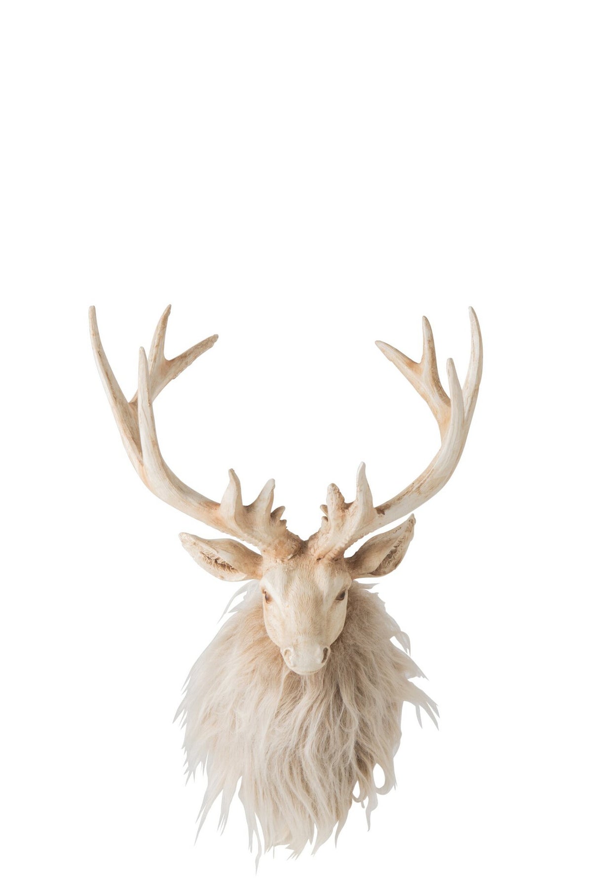 J-Line wanddecoratie Hoofd - polyresin - lichtbeige - small