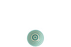 J-Line kom Granada Stripes High - keramiek - wit/aqua - small