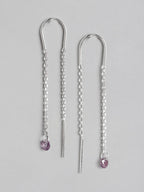 Oorbellen | Sterling verzilverd kubisch | Rhodium