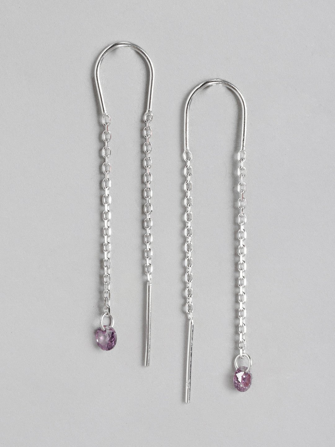 Oorbellen | Sterling verzilverd kubisch | Rhodium