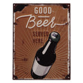 Tekstbord 25x33 cm Bruin IJzer Wandbord