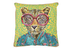 J-Line kussen Tijger Popart- polyester/linnen - mix