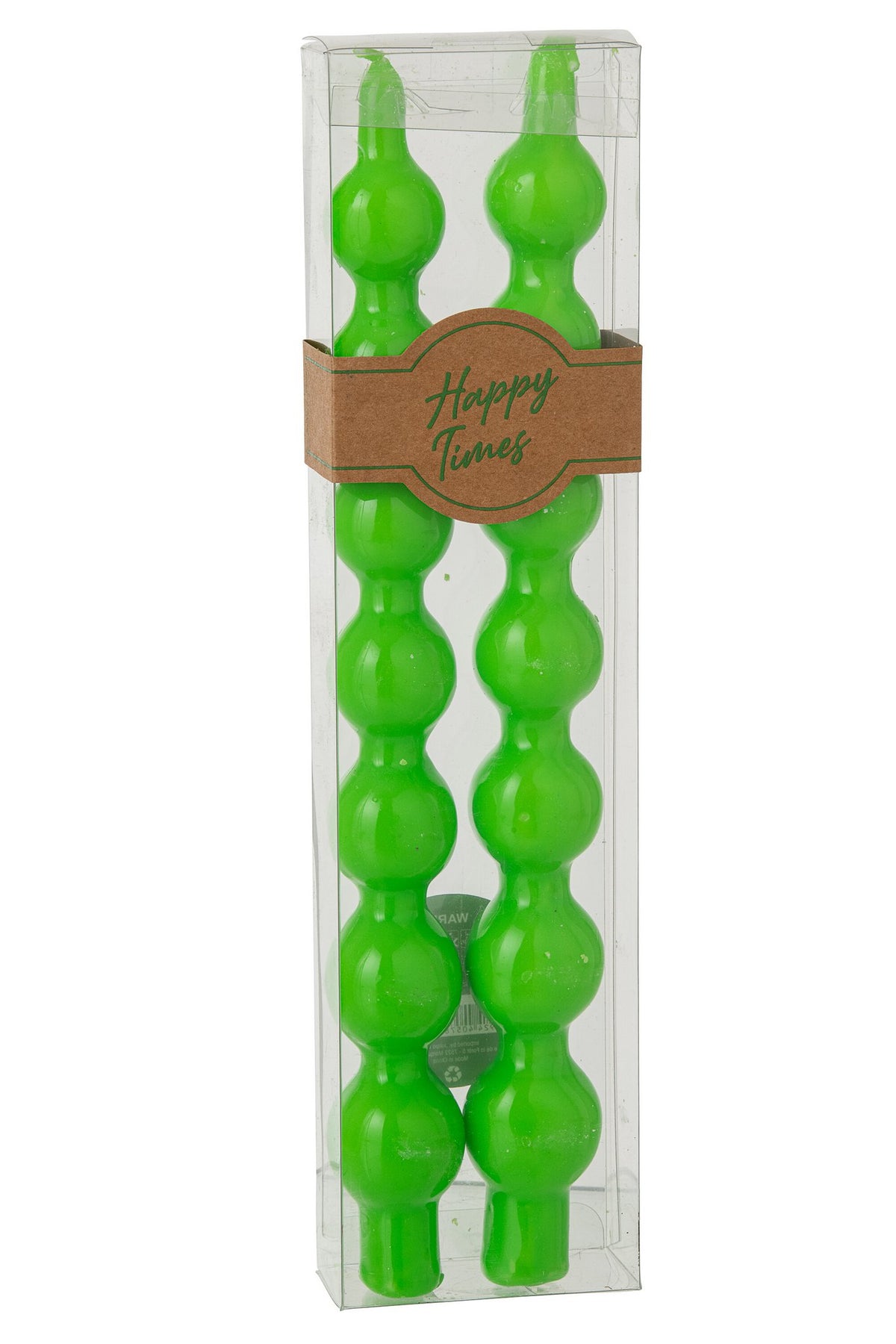 J-Line kaars Kalebas - groen - 5U - doos van 2