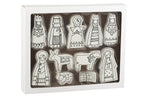 J-Line Kerststal 11Delig Dolomite Wit/Zwart Large