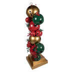 Kerstdecoratie Beeld 73x56x185 cm Rood Groen Metaal
