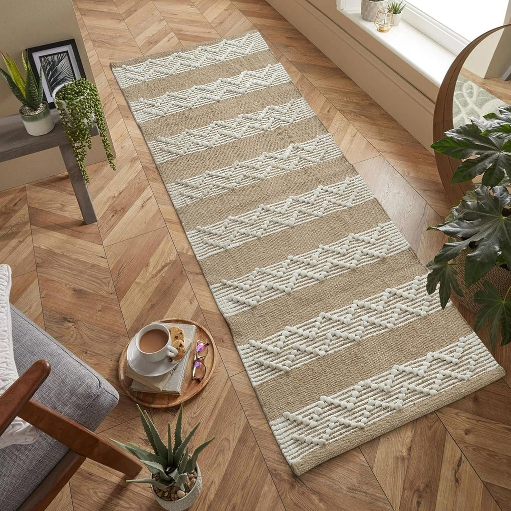 Handgeweven katoenen vloerkleed – exportkwaliteit – 2x5 ft (60x152 cm)