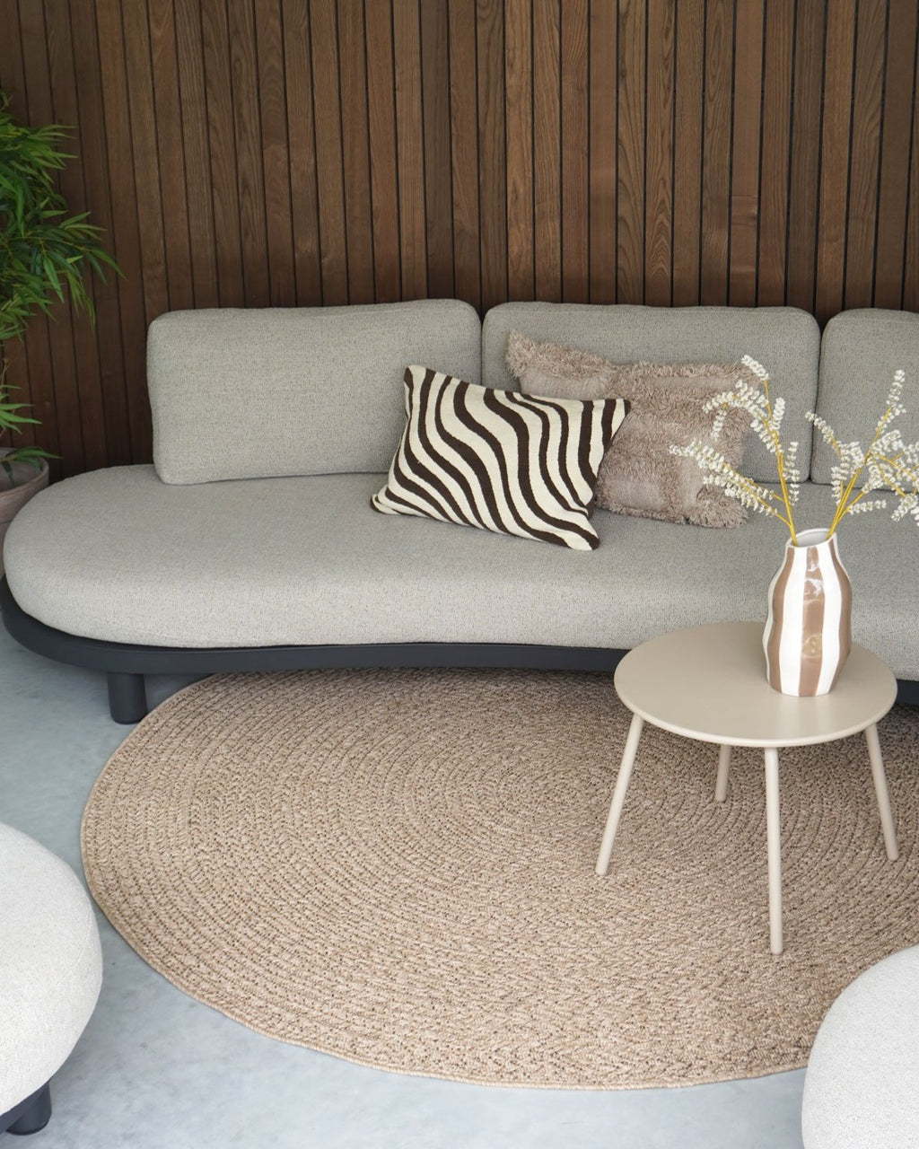 Binnen- en Buitenkleed Set Nature - Rond ø240 cm