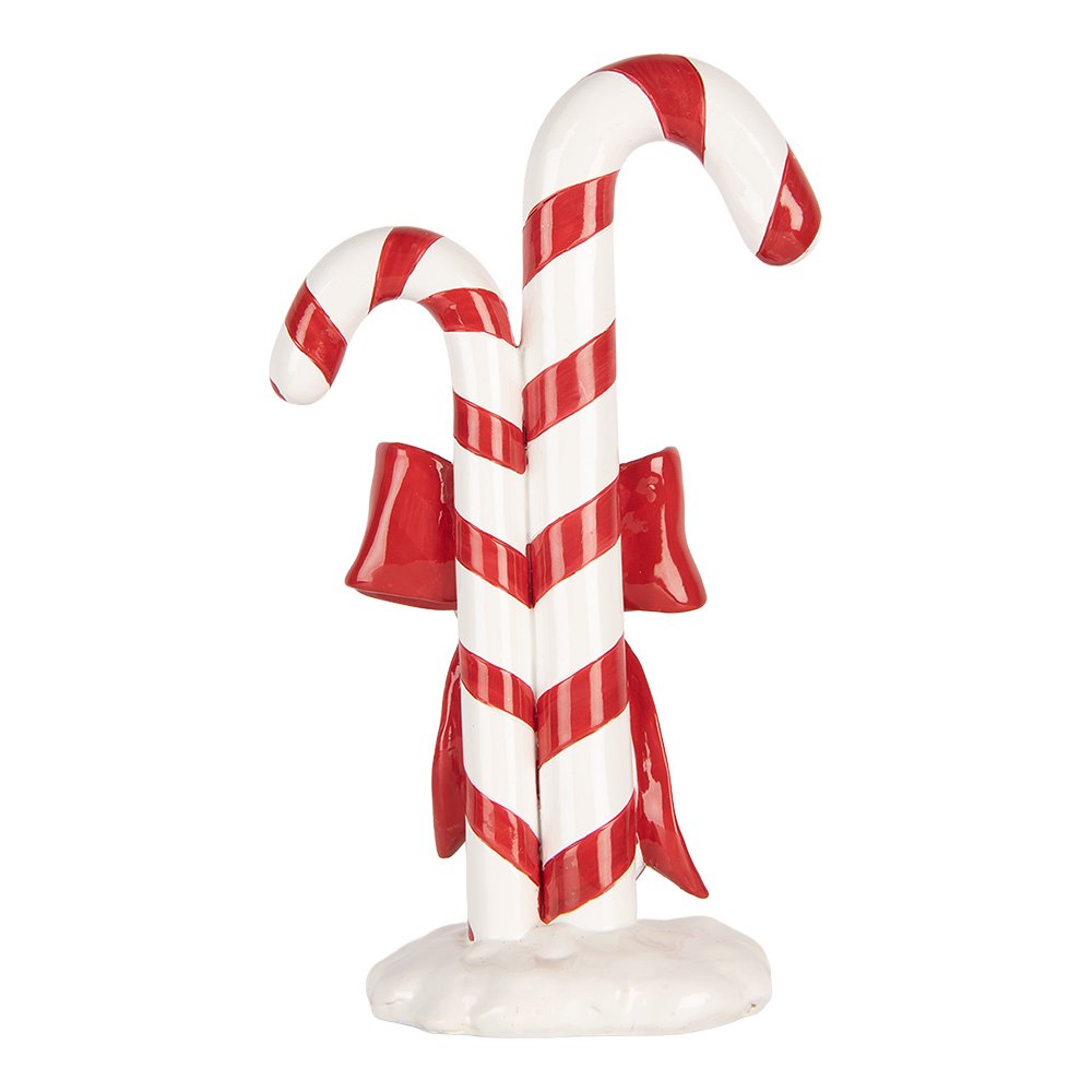Kerstdecoratie Beeld Zuurstok 16x8x26 cm Rood Kunststof
