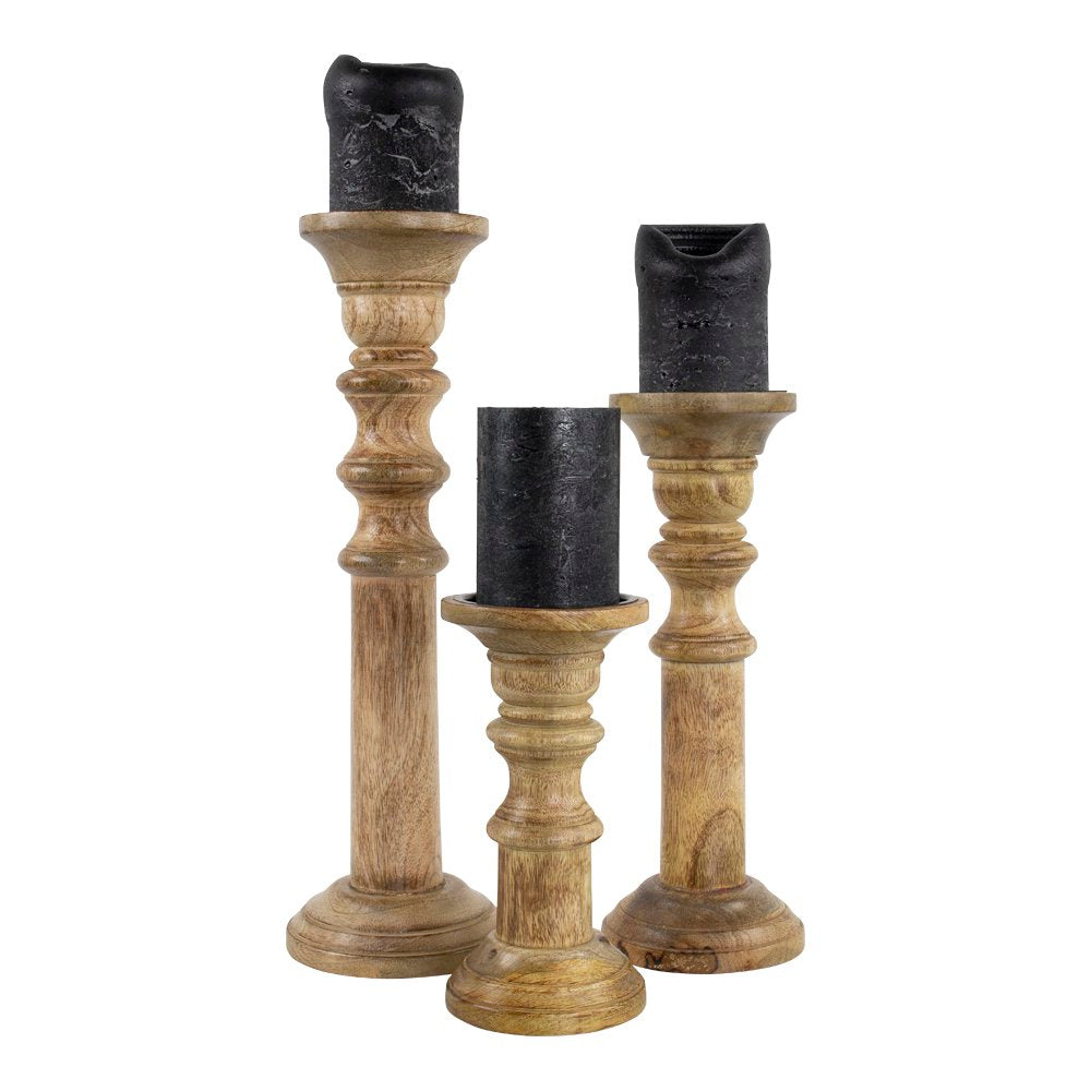 Kandelaar mango hout 30cm*