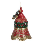 Kerstdecoratie Beeld Bel Ø 21x29 cm Rood Metaal