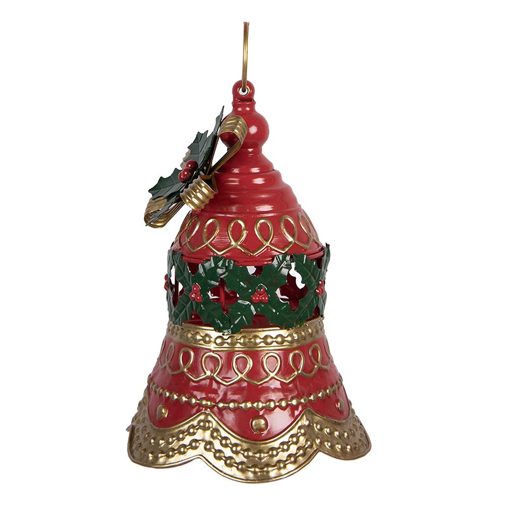 Kerstdecoratie Beeld Bel Ø 21x29 cm Rood Metaal