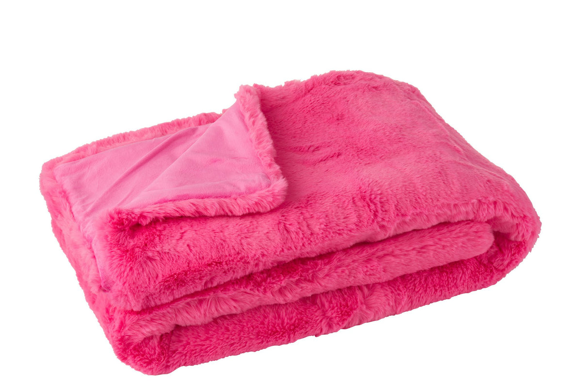 J-Line deken Cutie - polyester - roze