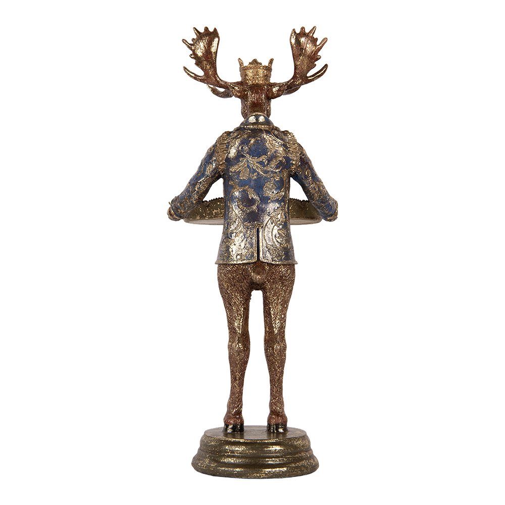 Decoratie Beeld Hert 16x15x36 cm Bruin Kunststof