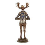 Decoratie Beeld Hert 16x15x36 cm Bruin Kunststof