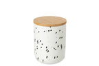 J-Line Doos met stippen - steengoed - wit/zwart - large