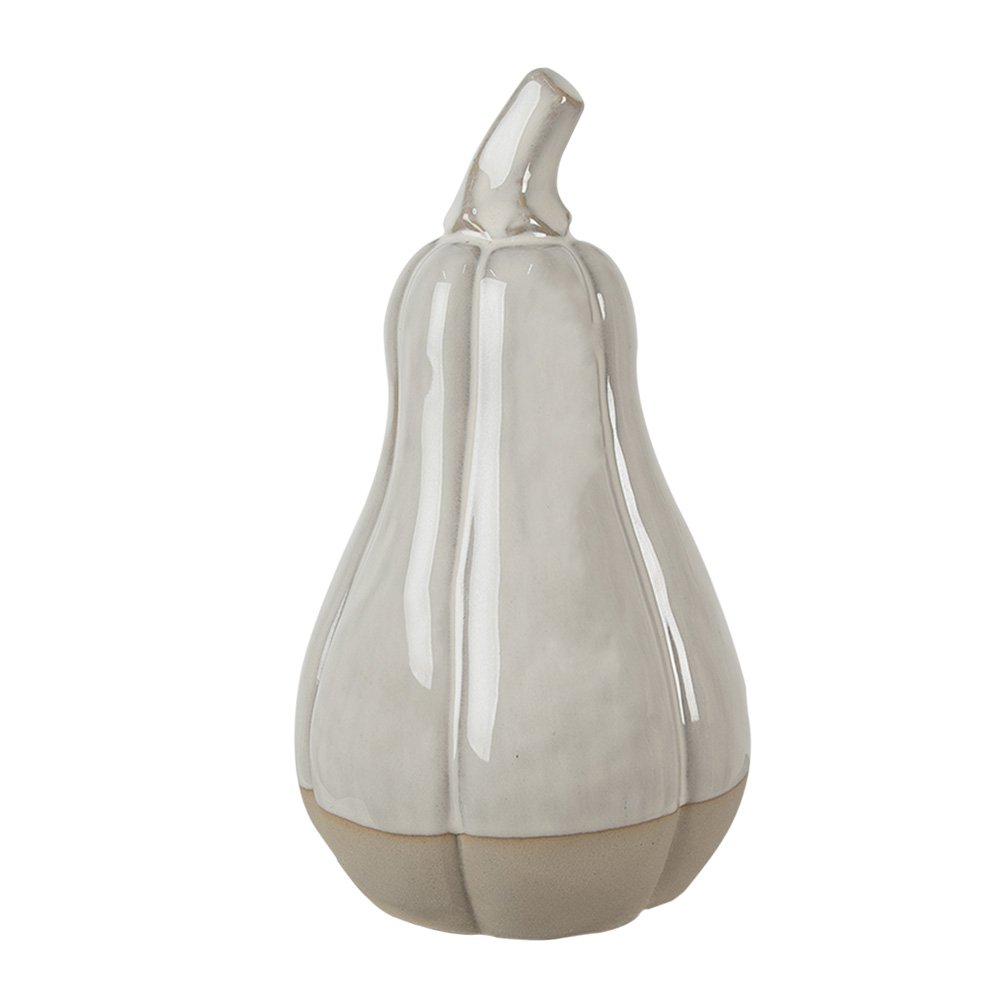 Decoratie Pompoen 15 cm Beige Porselein