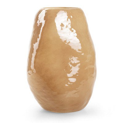Bolvaas 'fiep' beige glans h24,5 d17,5 cm
