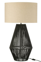 J-Line lamp Striing - metaal/papier - zwart