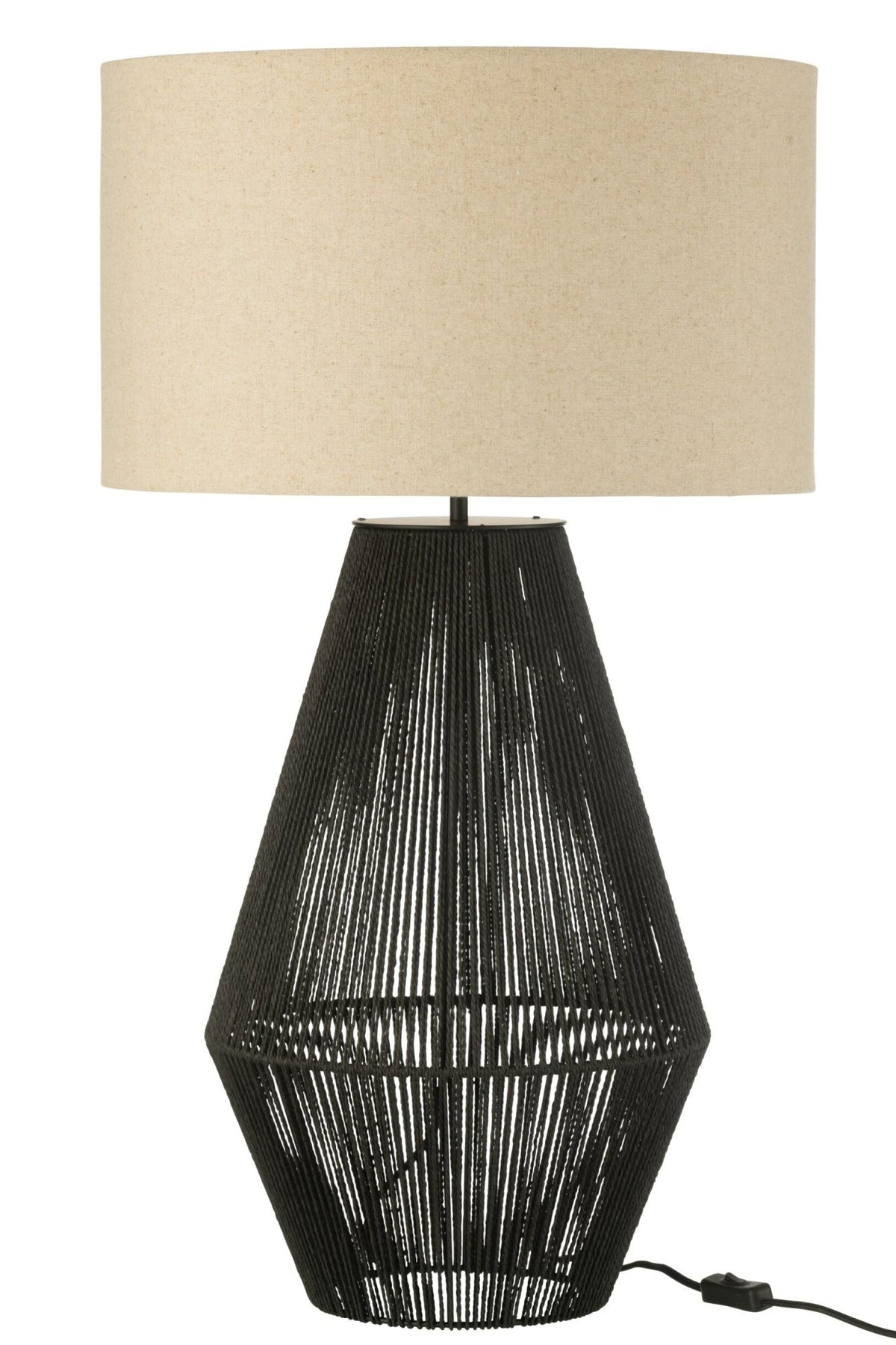 J-Line lamp Striing - metaal/papier - zwart