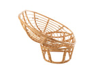 J-Line Rotan zetel - met kussen - jute/ textiel - naturel