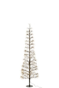 J-Line decoratie Boom - warm witte - ijzer - zwart - L - LED
