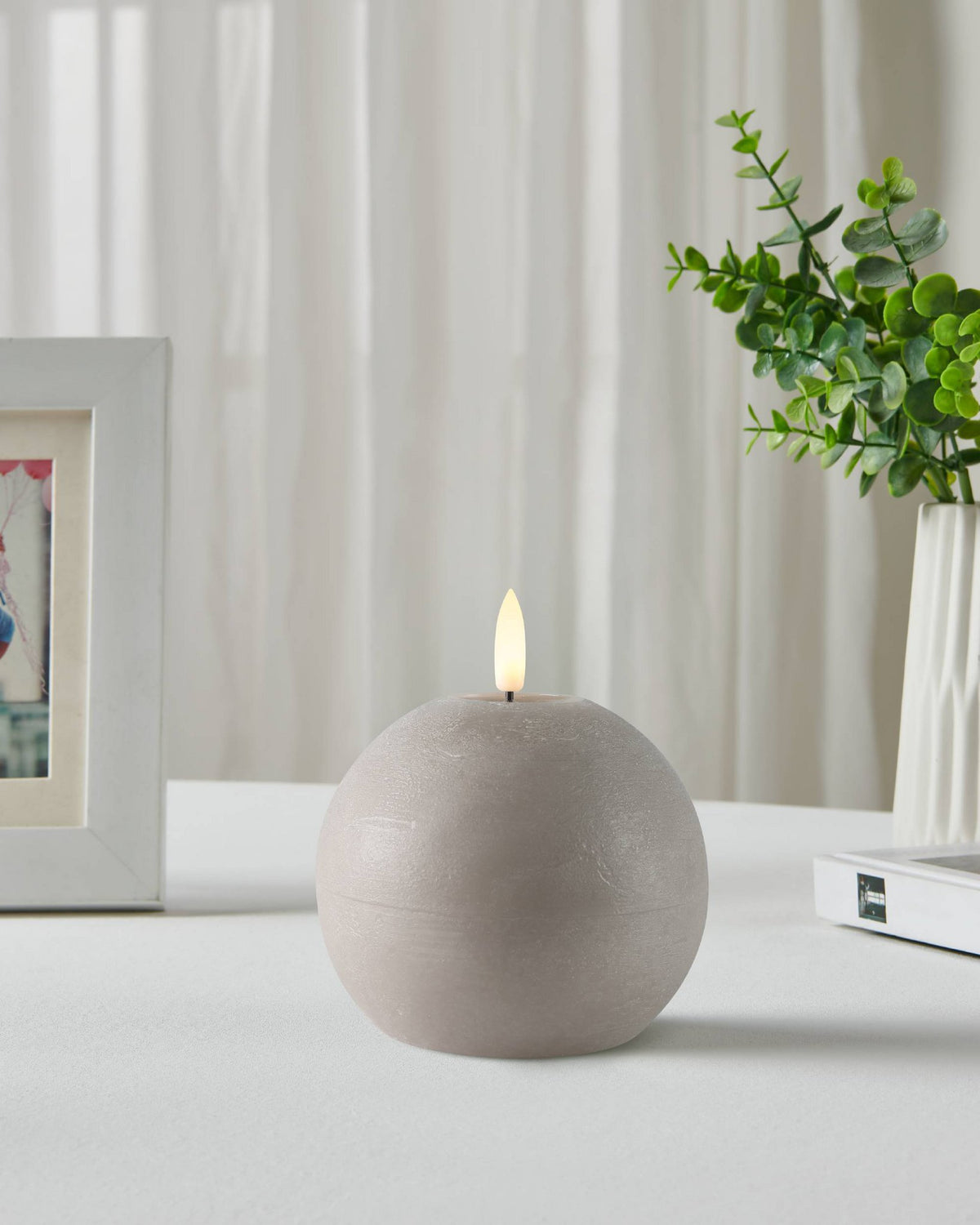 LED Kaars Leskino Beige 10x10cm