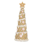 Kerstdecoratie Kerstboom Ø 9x25 cm Bruin Kunststof